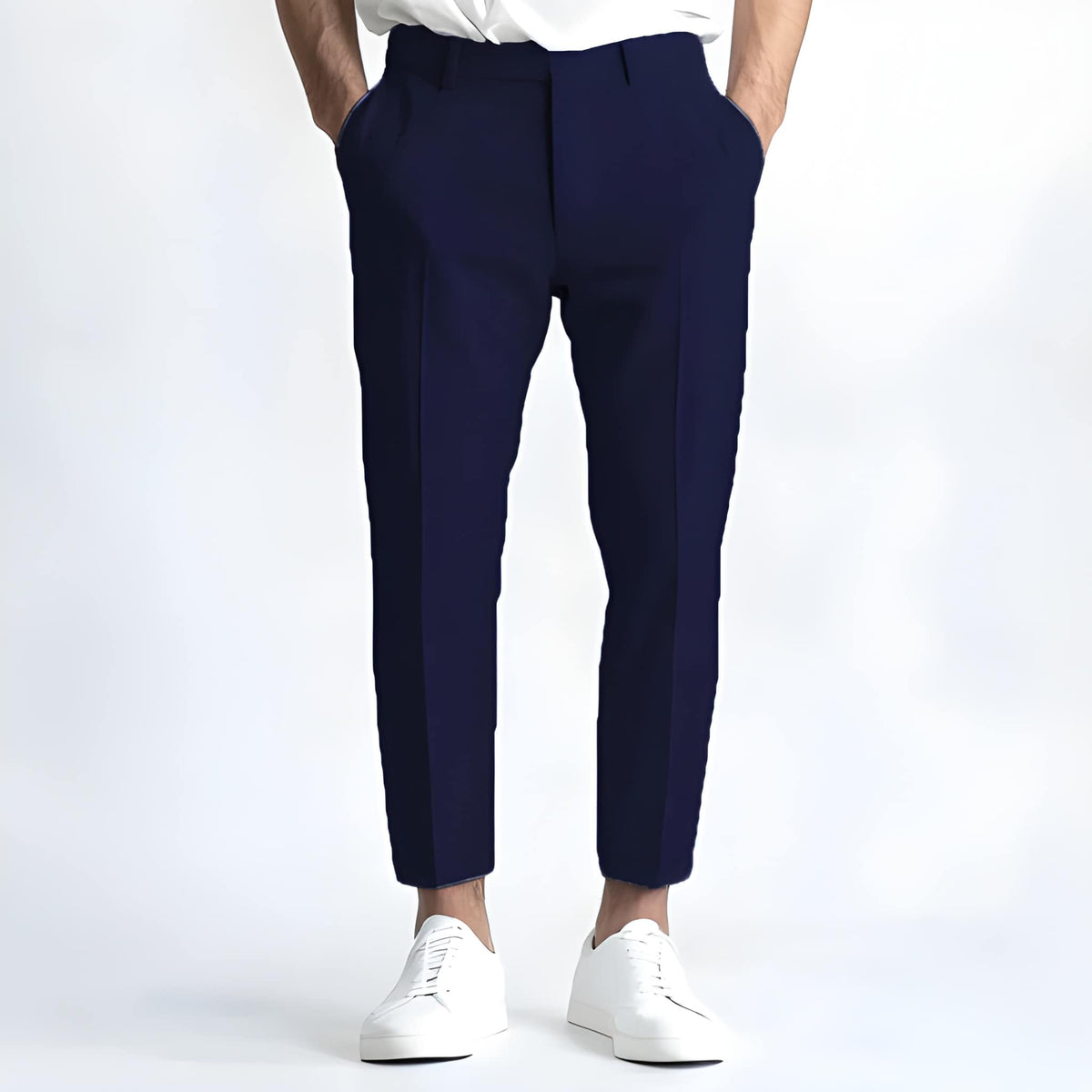 Herren Straight-Fit Hose - Moderner Casual Look - Dunkelblau