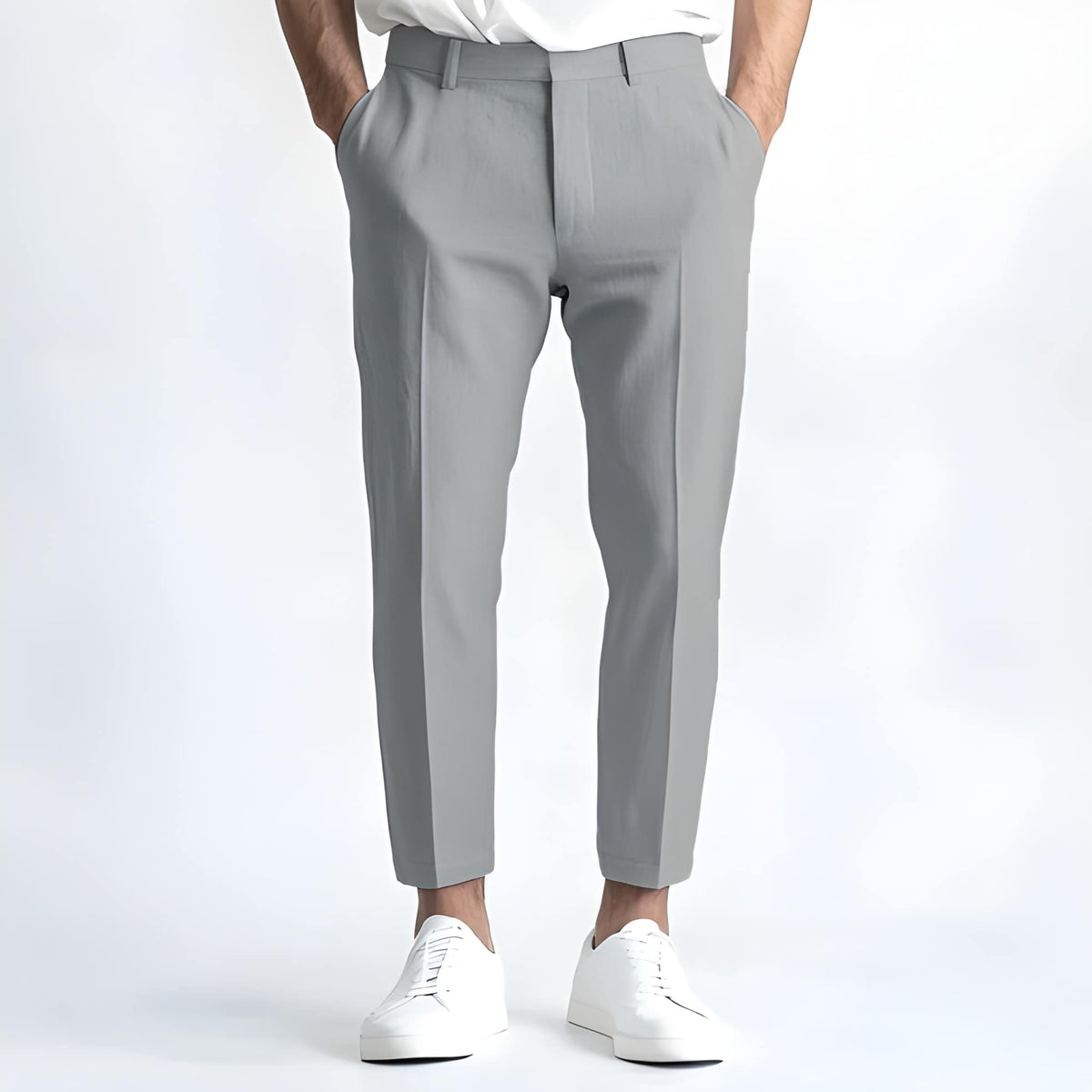 Herren Straight-Fit Hose - Moderner Casual Look - Grau