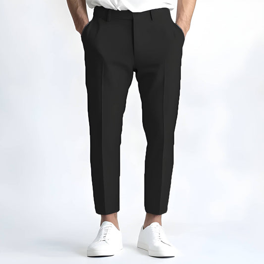Herren Straight-Fit Hose - Moderner Casual Look - Schwarz