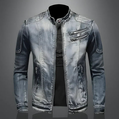 Herren Streetwear-Sommerjacke mit Distressed-Details - Urban Edge - S