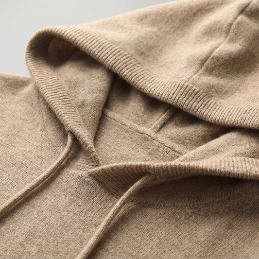 Herren Strickpullover Hoodie - Feinstrick Kapuzenpullover