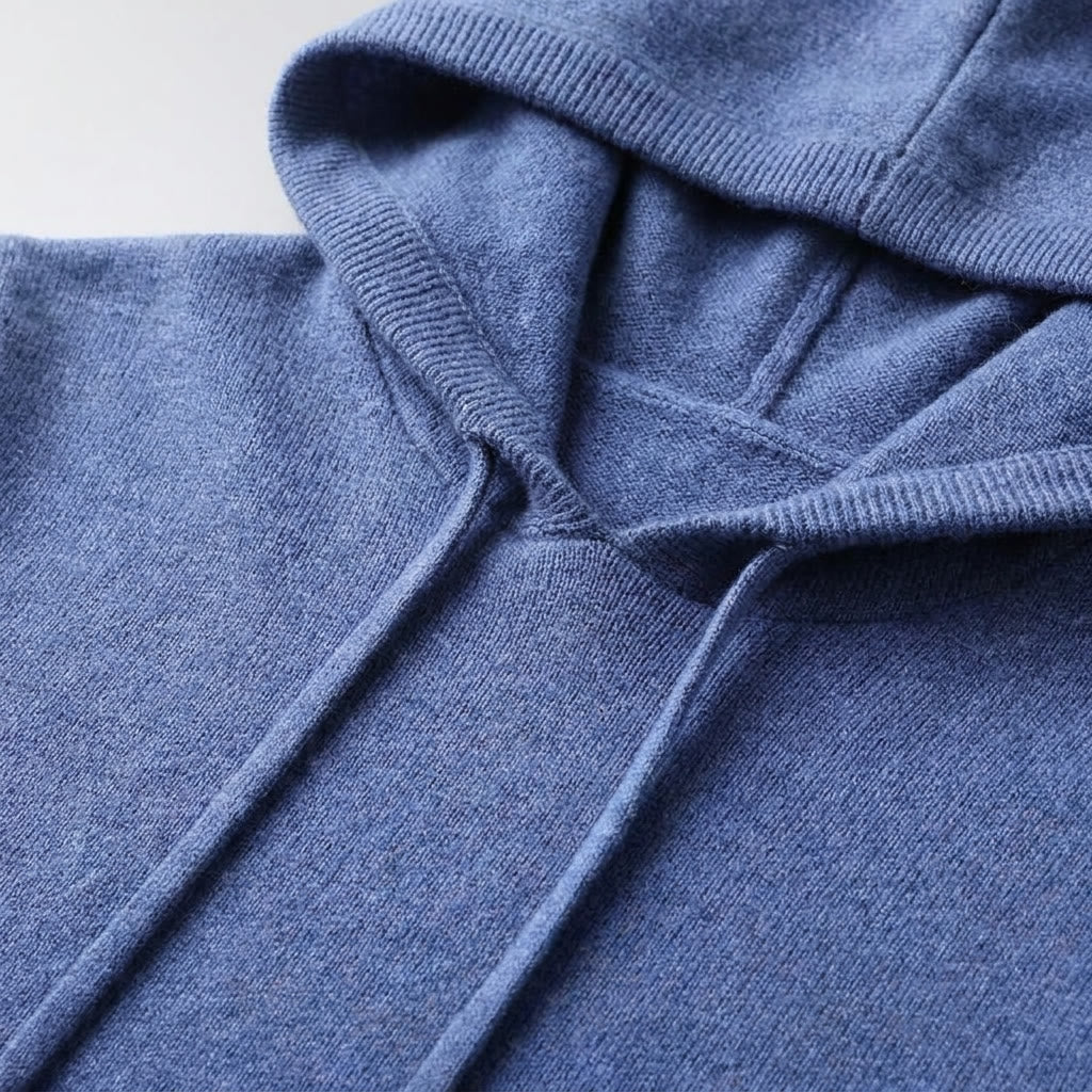 Herren Strickpullover Hoodie - Feinstrick Kapuzenpullover