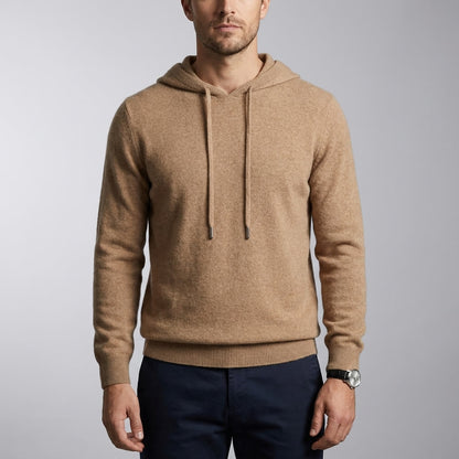 Herren Strickpullover Hoodie - Feinstrick Kapuzenpullover