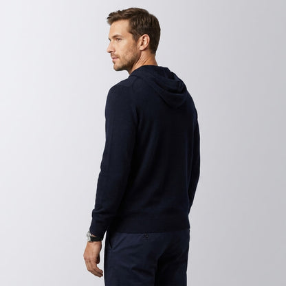 Herren Strickpullover Hoodie - Feinstrick Kapuzenpullover