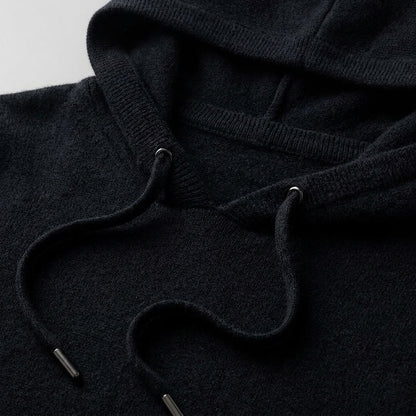 Herren Strickpullover Hoodie - Feinstrick Kapuzenpullover