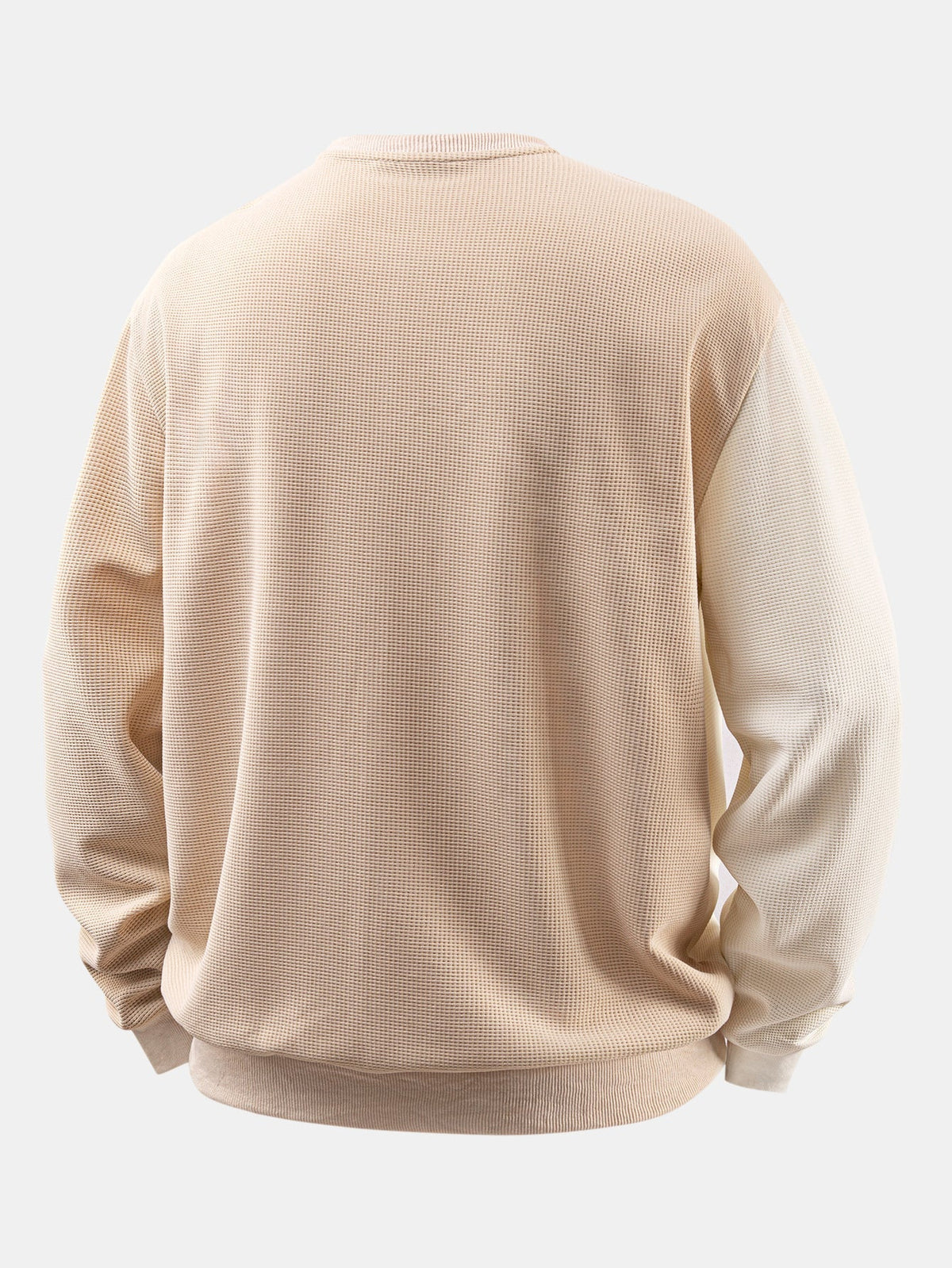 Herren Strukturiertes Waffel-Sweatshirt mit Patchwork-Elementen – Ents