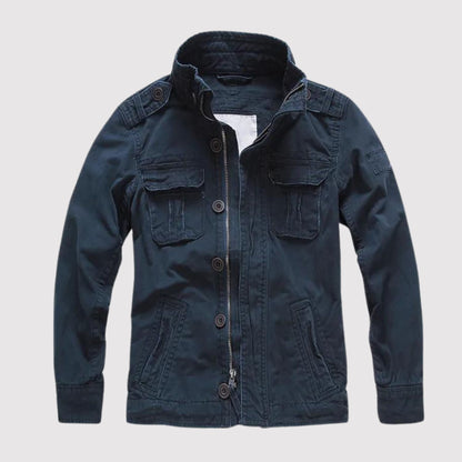 Herren Vintage Luftwaffen Tactical Jacke in blau, Klassischer Stil