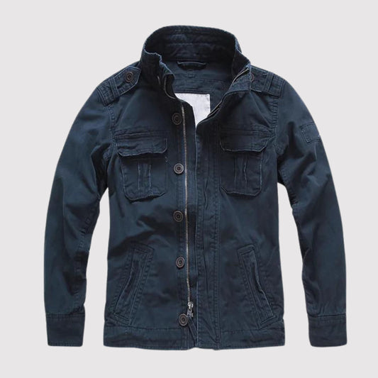 Herren Vintage Luftwaffen Tactical Jacke in blau, Klassischer Stil