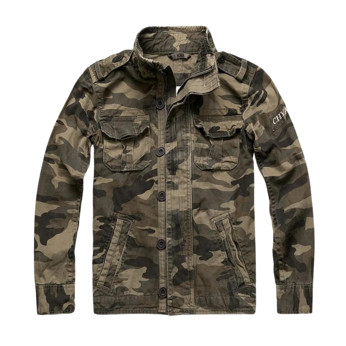 Herren Vintage Luftwaffen Tactical Jacke in braun, Klassischer Stil