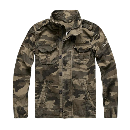 Herren Vintage Luftwaffen Tactical Jacke in braun, Klassischer Stil