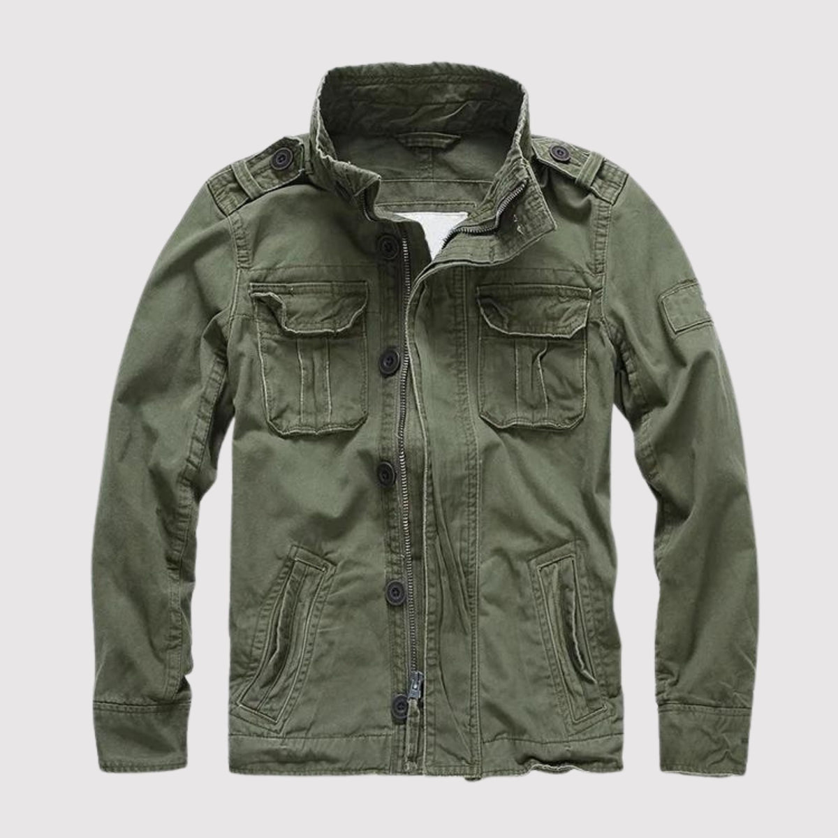 Herren Vintage Luftwaffen Tactical Jacke in grün, Klassischer Stil