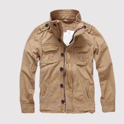 Herren Vintage Luftwaffen Tactical Jacke in khaki, Klassischer Stil