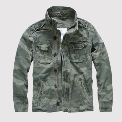Herren Vintage Luftwaffen Tactical Jacke in olivgrün, Klassischer Stil