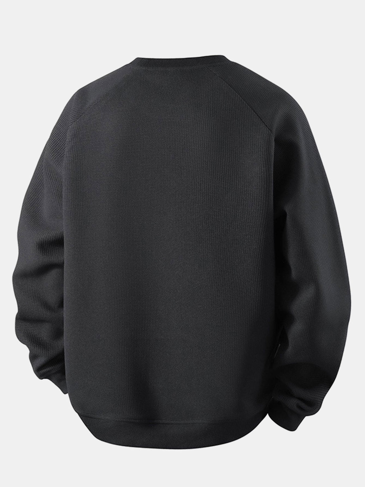 Herren Waffelpiqué Sweatshirt - Entspannte Passform Raglanärmel