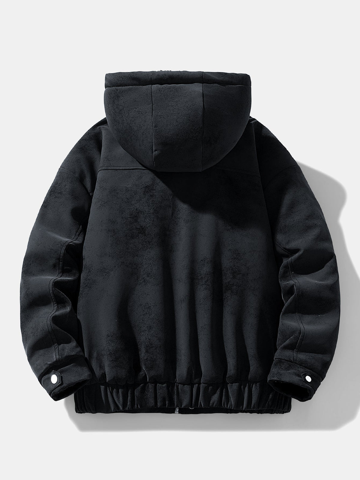 Herren Wildleder-Kapuzenjacke mit Teddy-Fleece – Entspannte Passform