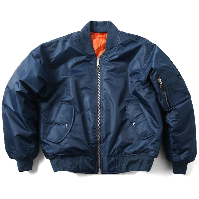 Herren Winterjacke Bomber mit Stehkragen - Klassisch & Warm - Blau