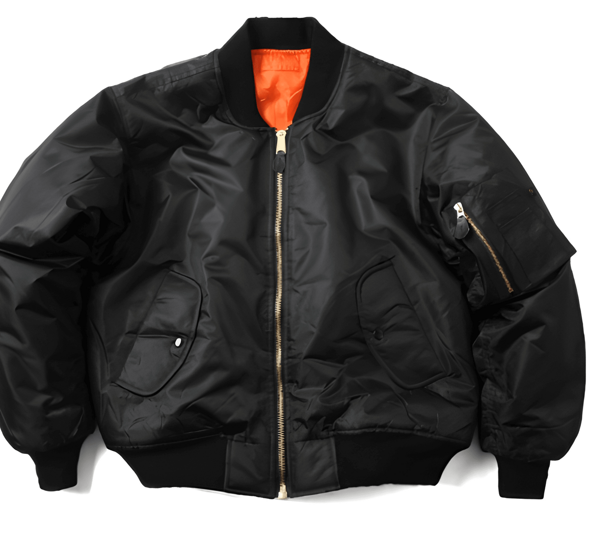 Herren Winterjacke Bomber mit Stehkragen - Klassisch & Warm - Schwarz