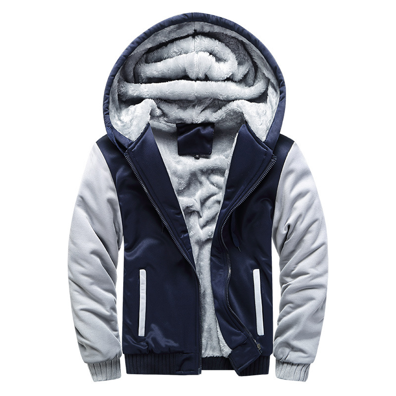 Herren Winterjacke mit Kapuze - Warm & Komfortabel - Blau