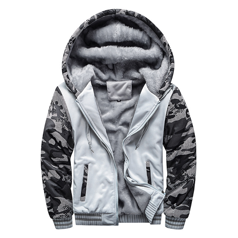 Herren Winterjacke mit Kapuze - Warm & Komfortabel - Grau