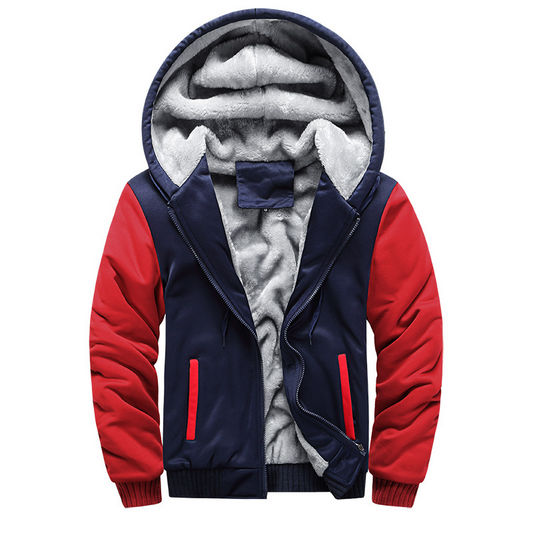 Herren Winterjacke mit Kapuze - Warm & Komfortabel - Rot