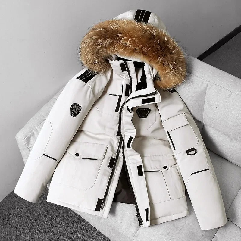 Herren Winterjacke mit Kapuze - Warm und elegant