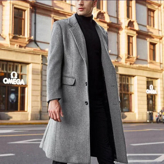 Herren Winterjacke Slim Fit in grau, Wasserdicht & Elegant
