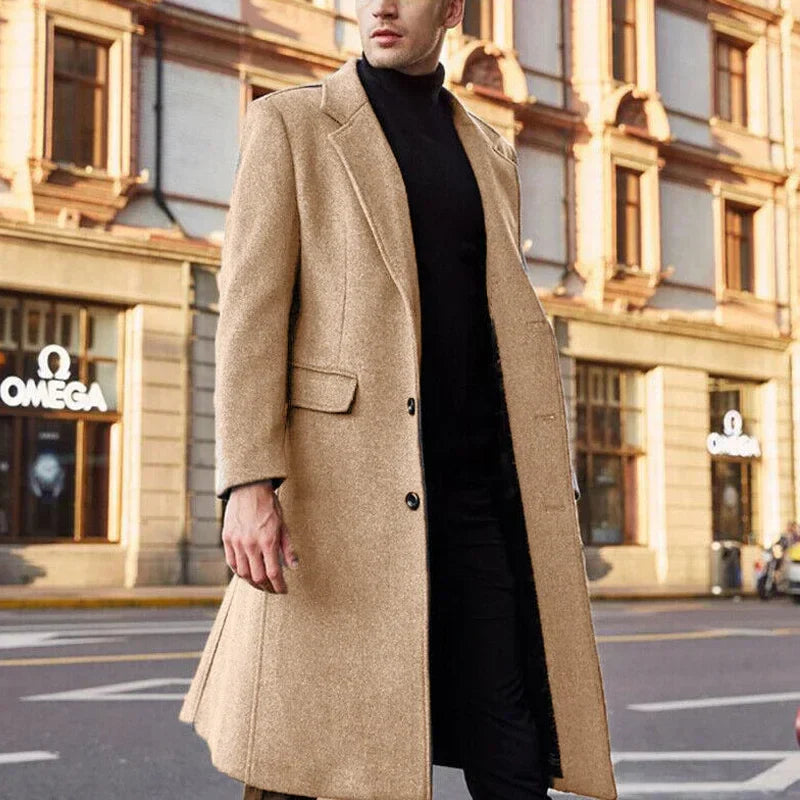 Herren Winterjacke Slim Fit in khaki, Wasserdicht & Elegant