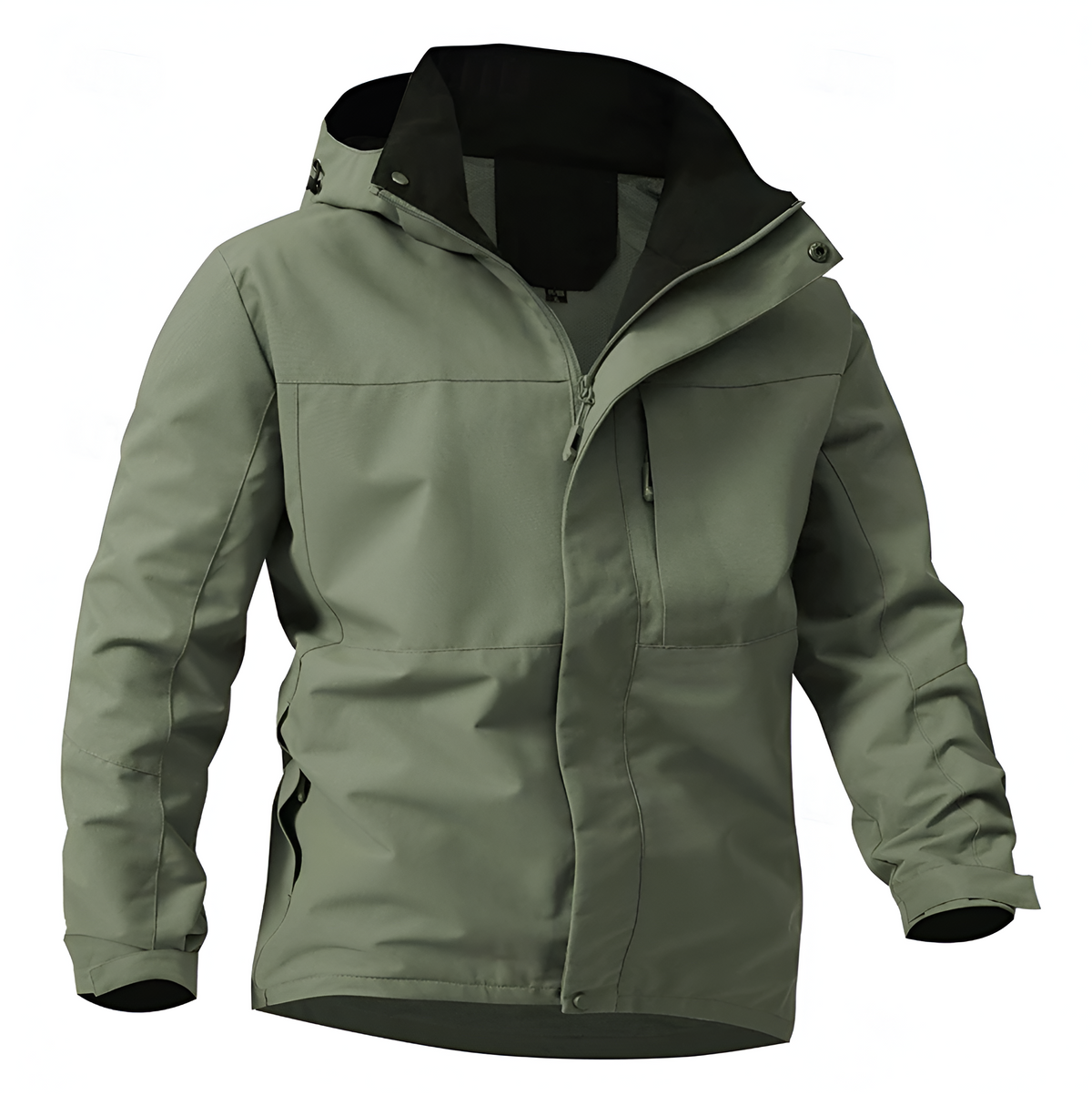 Herren Winterjacke Thermofutter Wasserdicht in grün, Sportiv