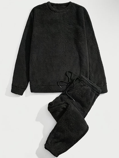 Herren Winterset Plusch Sweatshirt & Jogginghose - Warm & Gemütlich