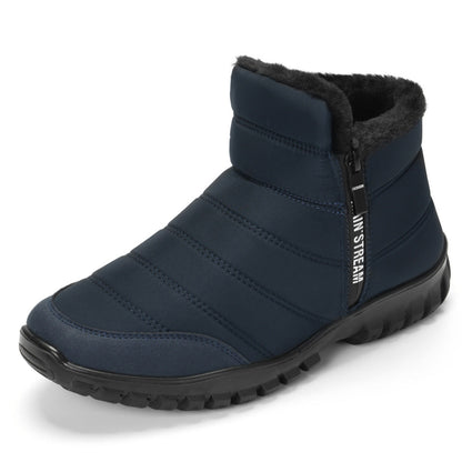 Herren Winterstiefel mit Reißverschluss - Warme Schneestiefel - Blau