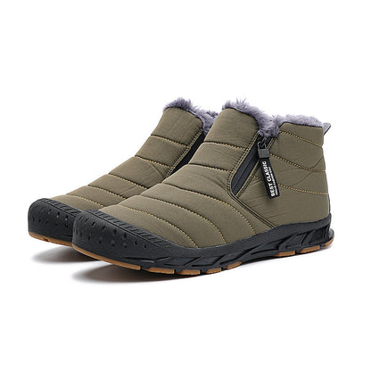 Herren Winterstiefel mit Reißverschluss - Warme Schneestiefel - Grün