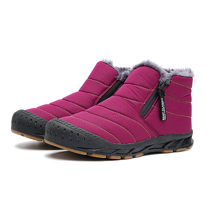 Herren Winterstiefel mit Reißverschluss - Warme Schneestiefel - Rosa