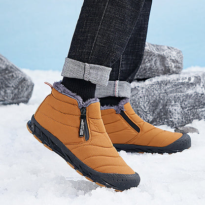 Herren Winterstiefel mit Reißverschluss - Warme Schneestiefel