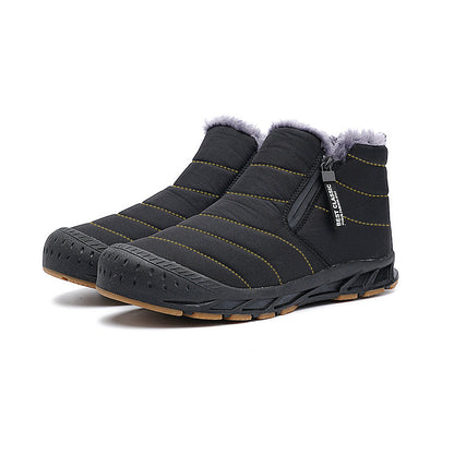 Herren Winterstiefel mit Reißverschluss - Warme Schneestiefel