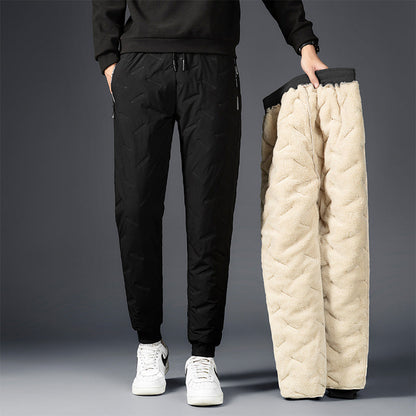 Herren Wollmischung Jogger-Hose - Warme Winterpassform