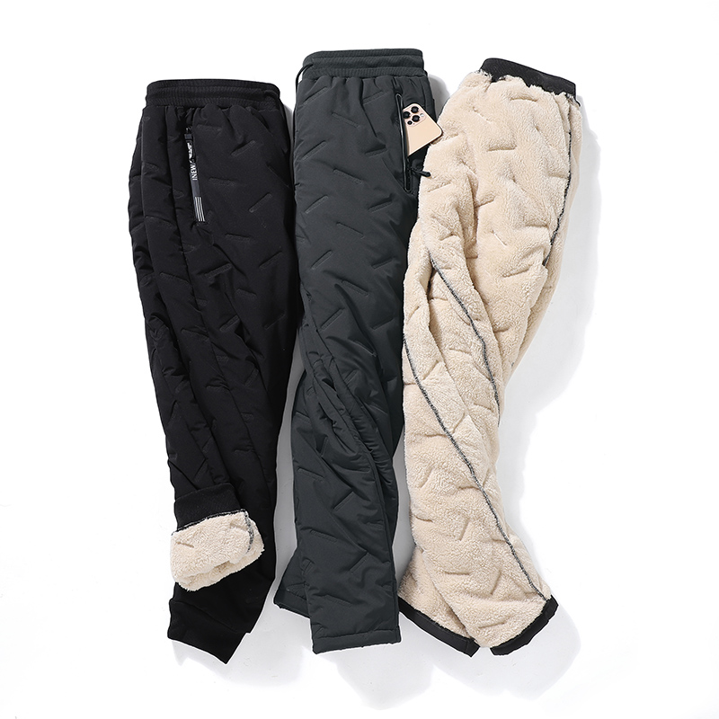 Herren Wollmischung Jogger-Hose - Warme Winterpassform