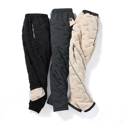 Herren Wollmischung Jogger-Hose - Warme Winterpassform
