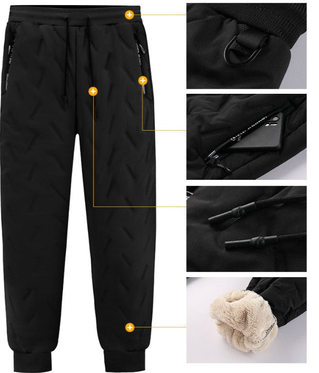 Herren Wollmischung Jogger-Hose - Warme Winterpassform
