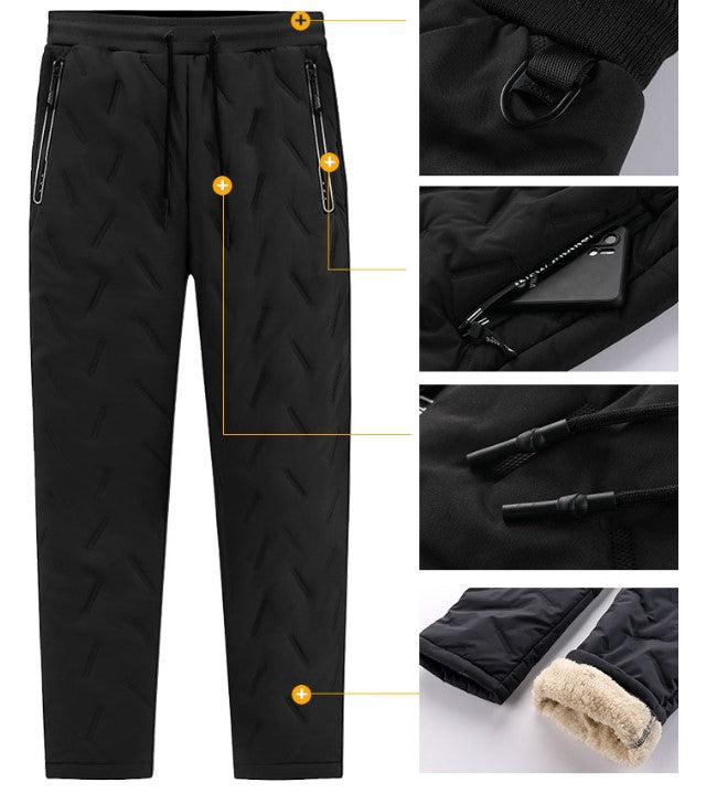 Herren Wollmischung Jogger-Hose - Warme Winterpassform